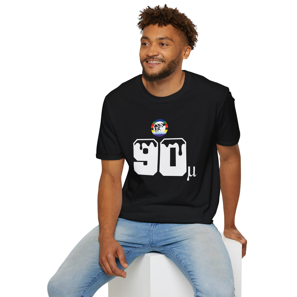 Micron Loyalist Tee - Bubble Bags® Edition (90μ Micron Black Unisex T-Shirt)