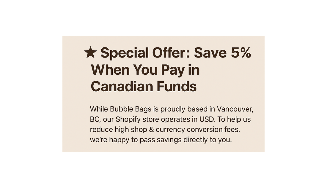 🌟 Special Offer: Save 5% When You Pay in Canadian Funds 🌟