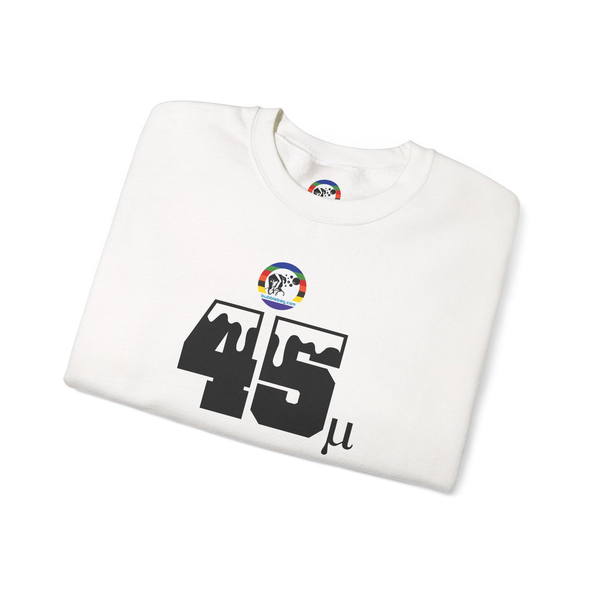 Micron Loyalist Crewneck Sweatshirt - Bubble Bags® Edition (45μ Micron White Unisex Crewneck)