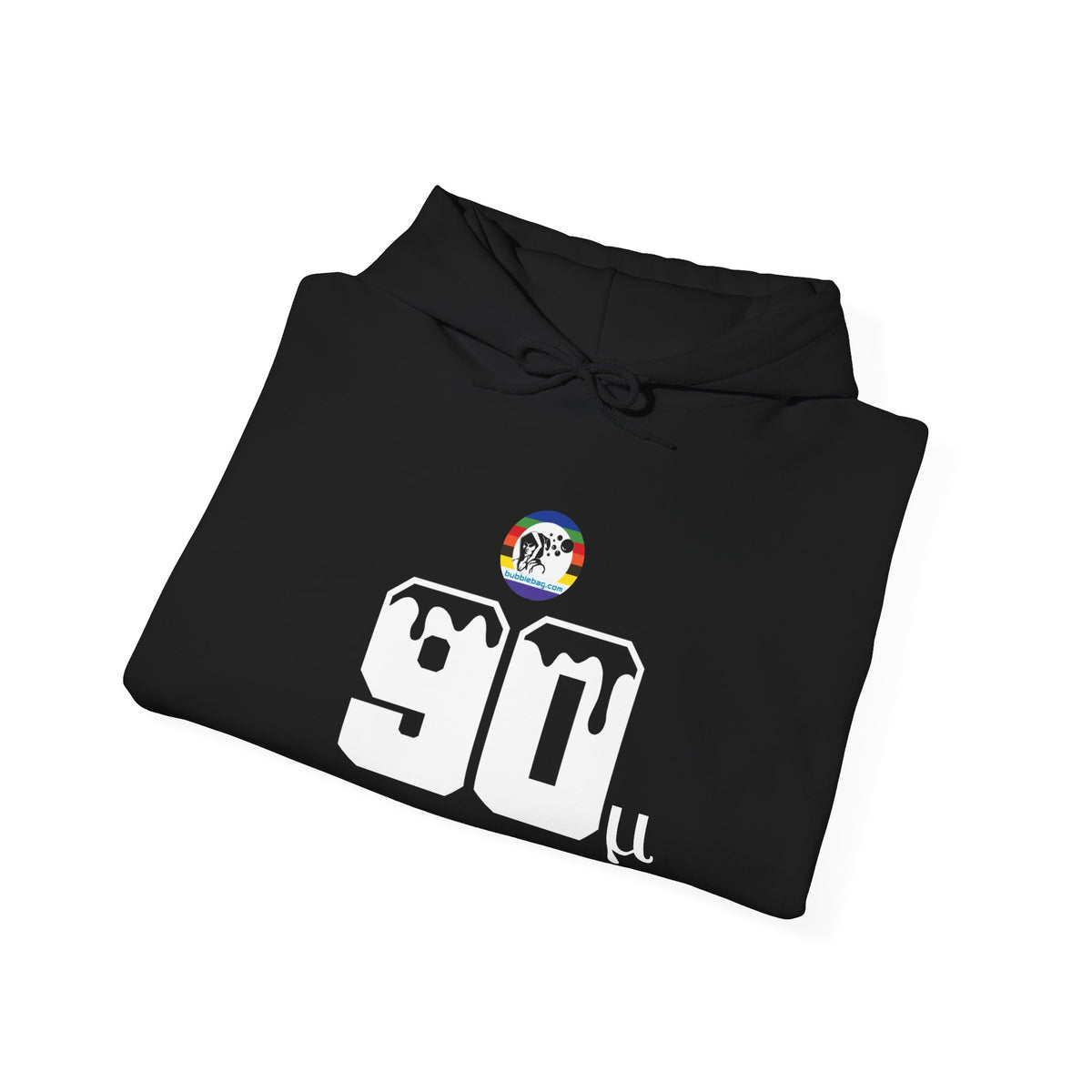 Micron Loyalist Hoodie - Bubble Bags® Edition (90μ Micron Black Unisex Hoodie)