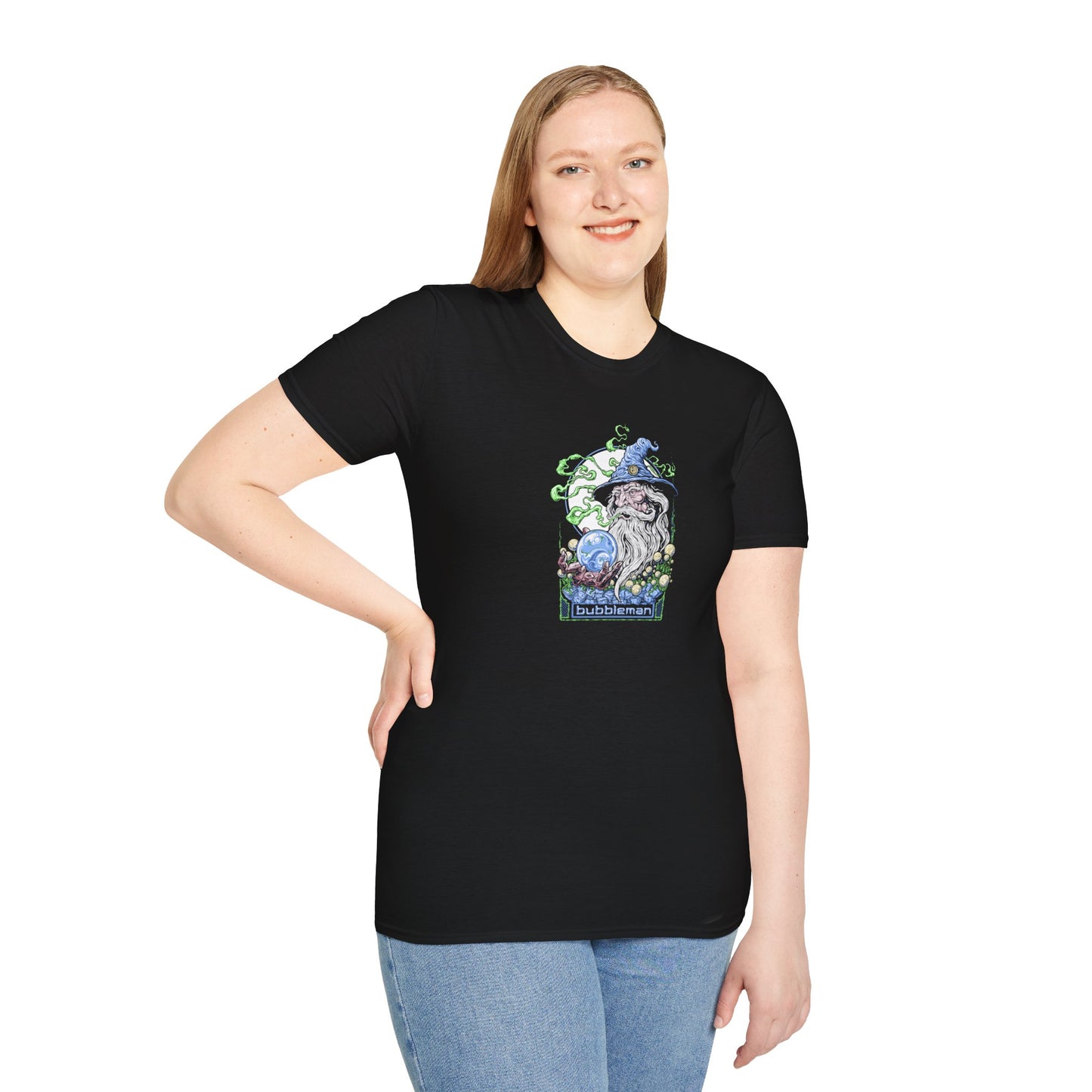 Bubbleman Loyalist Tee (Black Unisex T-Shirt)