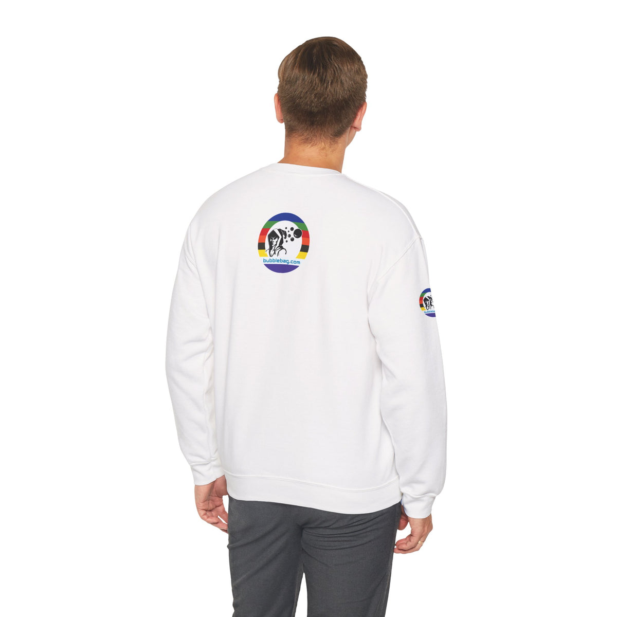 Micron Loyalist Crewneck Sweatshirt - Bubble Bags® Edition (45μ Micron White Unisex Crewneck)