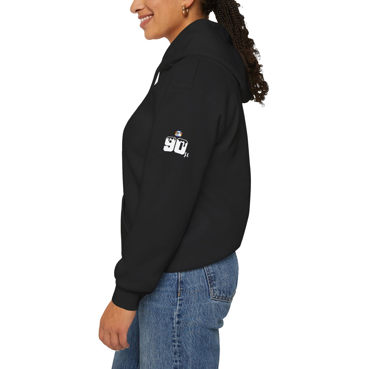 Micron Loyalist Hoodie - Bubble Bags® Edition (90μ Micron Black Unisex Hoodie)