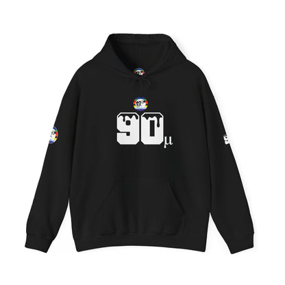 Micron Loyalist Hoodie - Bubble Bags® Edition (90μ Micron Black Unisex Hoodie)
