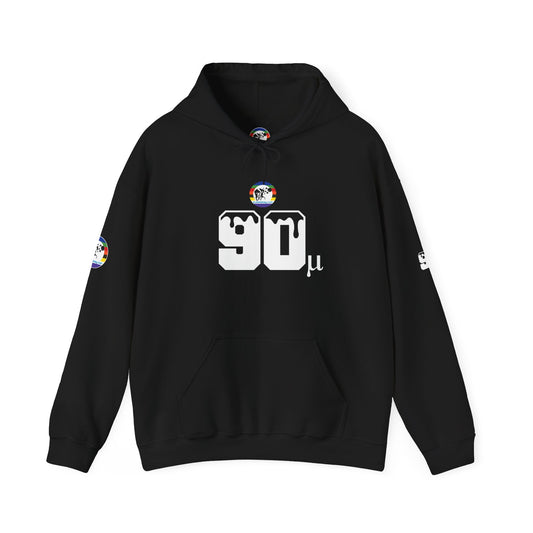 Micron Loyalist Hoodie - Bubble Bags® Edition (90μ Micron Black Unisex Hoodie)