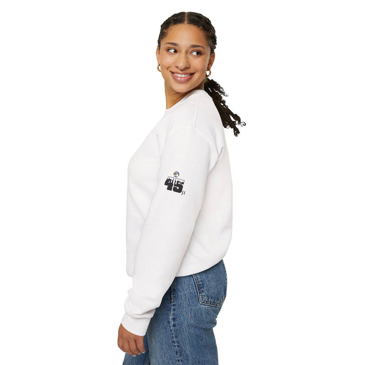 Micron Loyalist Crewneck Sweatshirt - Bubble Bags® Edition (45μ Micron White Unisex Crewneck)