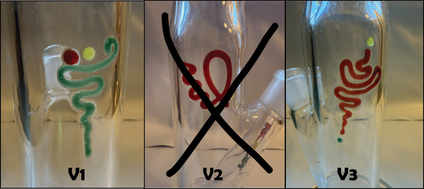 ROOR® Bubbleman Special Edition 14.5" (37cm) Straight Bong 18.8mm Joint - MADE IN GERMANY