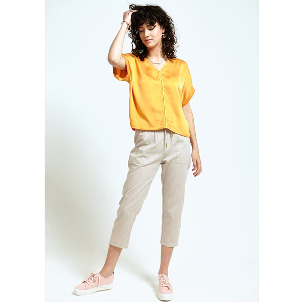 Ladies' Drawstring Crop Pants (LP-20005)