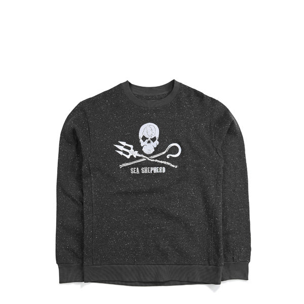 *LAST ONE* Men's Sea Shepherd Light Crewneck Sweater Clear Blue Fleck - XL  (MCT1-S)